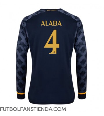 Real Madrid David Alaba #4 Segunda Equipación 2023-24 Manga Larga